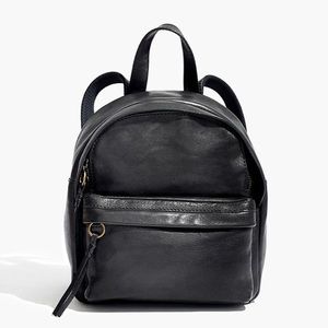 Madewell Lorimer Mini Backpack in Black Leather